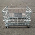 heavy duty large rolling metal steel wire mesh lockable storage container cage with wheels