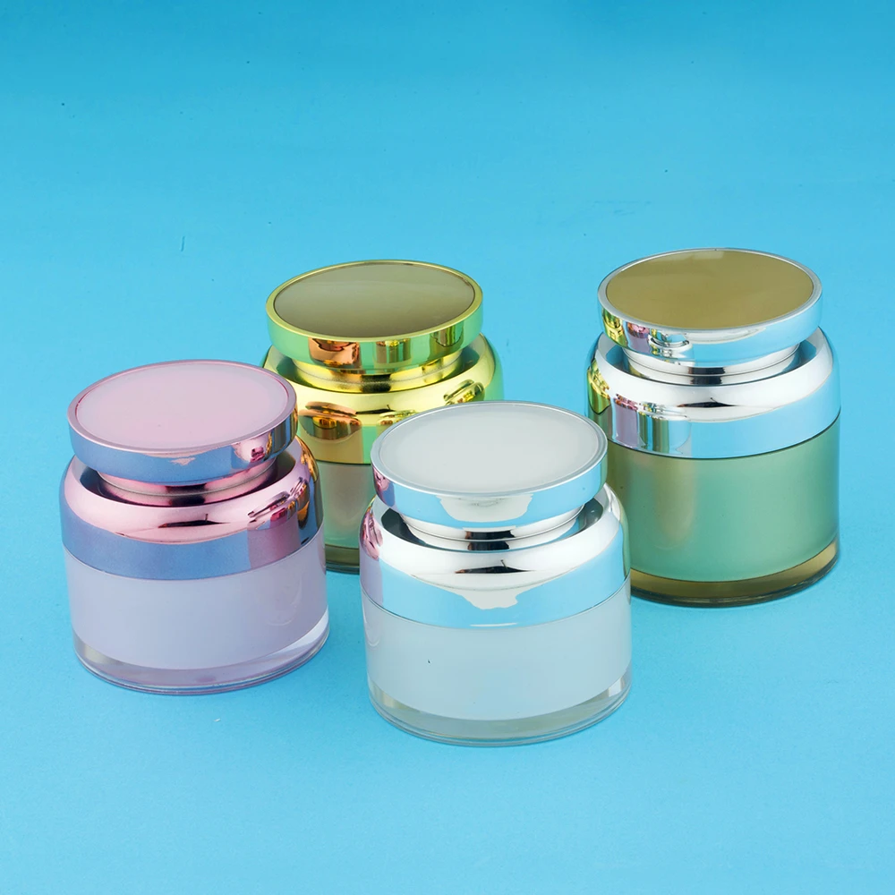 Hengsheng factory 2021 wide mouth jar empty acrylic plastic skin care moisturize cosmetic cream jar 30ml 50ml