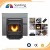 High efficiency insert pellet stove, inset pellet fireplace