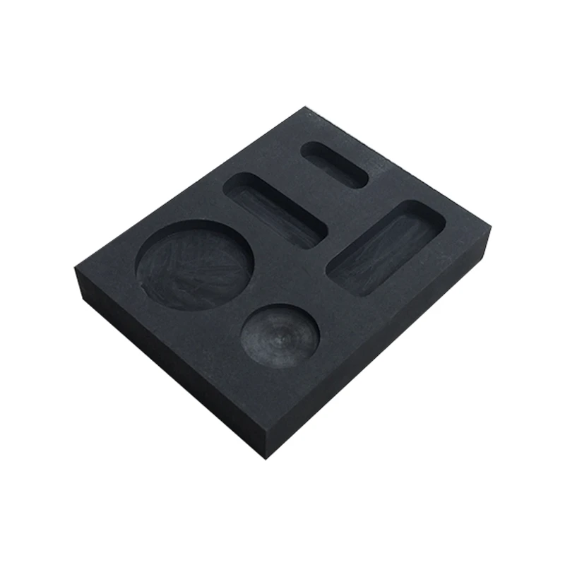 High pure gold melting graphite ingot mold with different holes  graphite ingot mold in stock for gold ingot casting