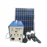 High quality 20w electricity generating with 4  light bulb and charge  phone solar power system for home