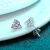 Import High Quality 925 Silver Heart-Shaped Stud Earrings with Diamond Main Stone for Womens Luxury Wedding Engagement Party Gift from China