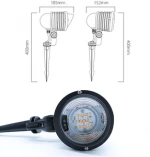 High quality 9W milight CCT rgb ip65 waterproof Gledopto landscape outdoor lamp led smart wifi 8-zone dimmable Garden light