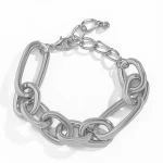 High Quality Acrylic Chain Bracelet Bangle Women Vintage Punk Big Chunky Thick Link Charm Hand New Fashion Gothic Jewelry