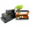 High Quality Custom Label Black Card Paper Mailer Shape Sushi Packing Box Sea Food Box
