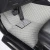 Import High quality full surrounded artificial leather washable checkered pattern gray leather car mat from China