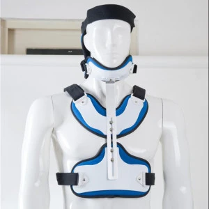 High Quality Medical Cervical collar neck thoracic back brace traction Orthosis Support Protector With Singe Metal Bar
