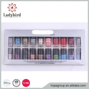 High quality nail lacquer 10 ml Round bottle 20 pcs /set nail polish set Professional Factory supply