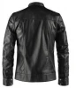 High Quality New Design Men Leather Jacket RED Strip Slim Fit Biker Vintage Motorcycle Cafe Racer coat jacket