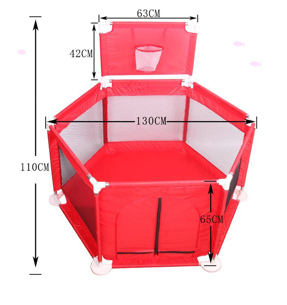 High Quality Portable Foldable Square Safe Baby Care Playard Mesh Plastic Bedside Fence Baby Playpen