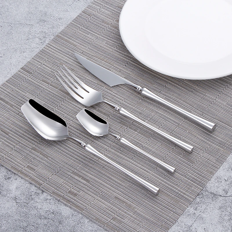 High quality silver tableware 4 pieces stainless Cutlery set