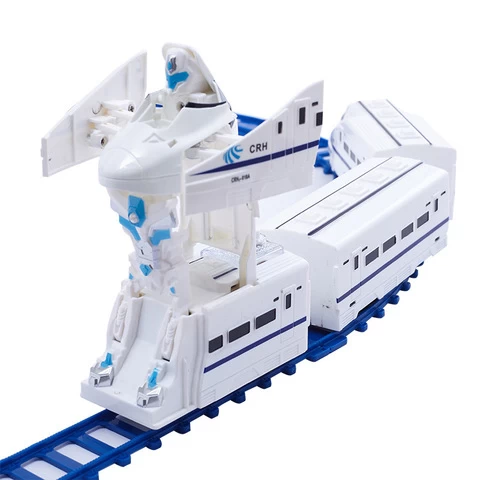 High speed train toy train set electric transform high rail car toy