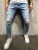 Import high street ripped knees jeans men skinny jeans from China
