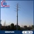 high tension galvanized steel round pole electric high tension transmission tower
