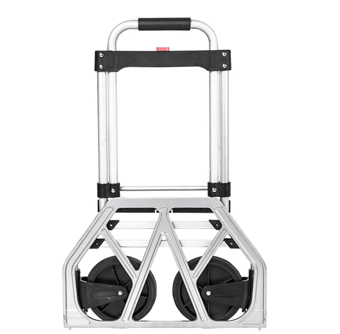 Hight quality two wheels folding hand truck with aluminum frame and plate PH120 for shopping China hand trolley