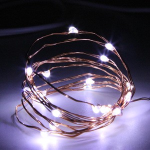Holiday Outdoor Lighting Copper Wire Cool White LED String Light