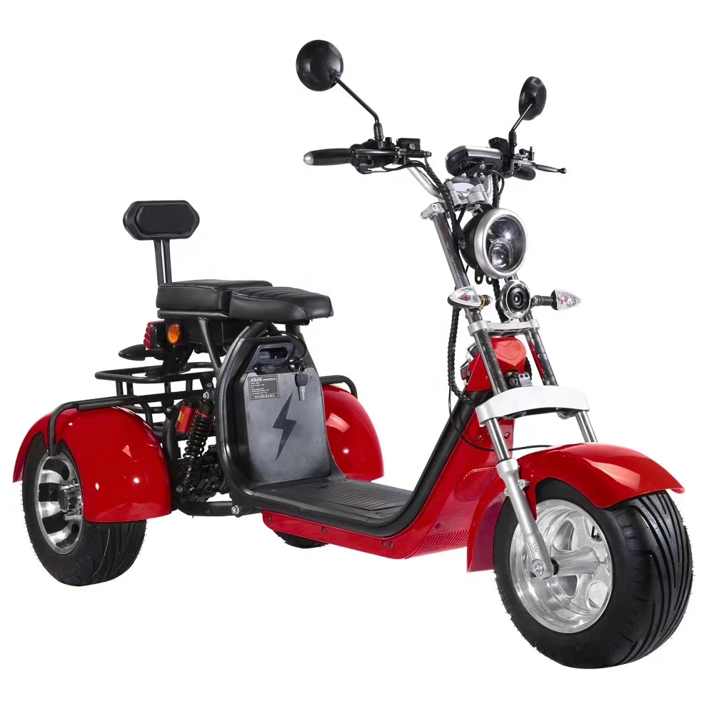 Holland Warehouse 3 Wheels Electric Scooters with Delivery Basket E Mobility Bicycle City coco Scooter Electric Off Road Sports