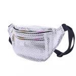 Holographic Rave Fanny Pack Clear Cute Waist Bag Adjustable Belt Bag for Festival Women Men,Travel, Beach, Party, Concerts