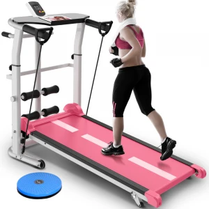 Home Foldable Mechanical Treadmill Machine Mini Fitness Manual Treadmill For Walking