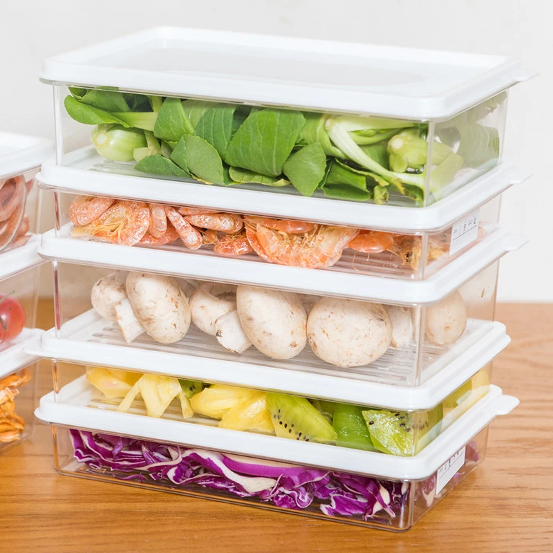 Home Plastic Food Storage Box Grain Container Kitchen Organizer Kitchen Organizer Food Snack Vegetables Organizer