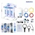 Import home water filter system ro water purifier with shelf and pressure gauge from China