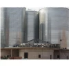 hopper and flat bottom assembly steel storage silo for grain