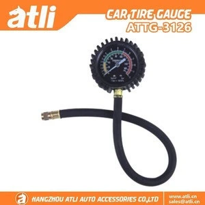 hot sale Air tire pressure gauge with hose and chuck much good pressure tire gauge