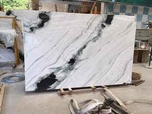 Hot sale china natural slab panda white marble stone for sale