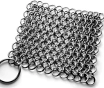 Hot Sale Durable Stainless Steel Scrubber, Cast Iron Cleaner Xl 8x6 Inch 316l Highest Grade Stainless Steel Cast Iron Skillet C