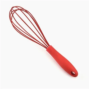 Hot sale egg tools 12inch silicone egg whisk with TPR handle