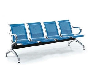 Hot sale Factory price public 3-seater padded stainless steel waiting bench waiting chair for airport and hospital