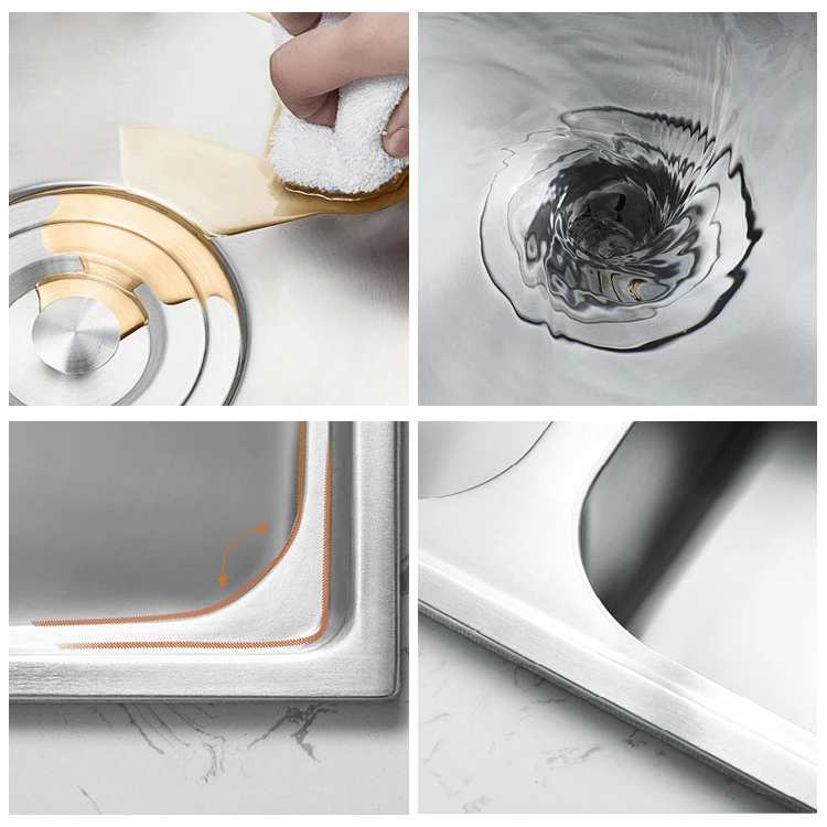 Hot sale indoor single bowl polishing 304 stainless steel built-in ss kitchen sink
