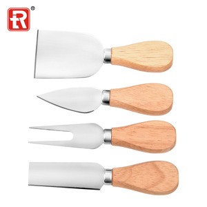 Hot sale trending hot products 4PCS wood handle cheese knife set