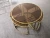 Import Hot Sell Temper Panel Gold Frame Modern Nordic Glass Top Round Coffee Table Sets For Living Room from China
