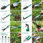 Hot Selling 10 Pcs Heavy Duty Multi-functional Children Women Kids Mini Plants Set Bag Non-slip Grip Gardening Basic Tool Kit