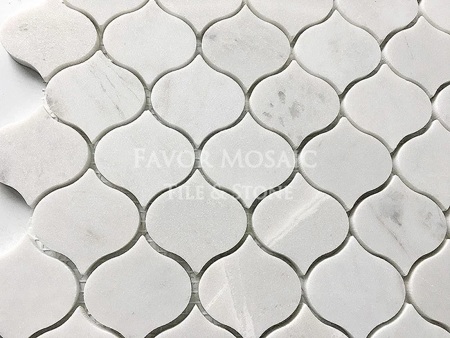 Hot selling 12"x12" water drop wall tile natural white marble mosaic tiles
