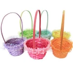Hot selling christmas gifts bamboo craft basket for storage