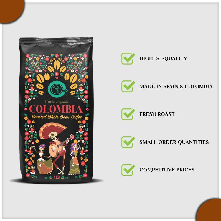 Hot Selling Private Label Colombia Supremo Whole Coffee Bean
