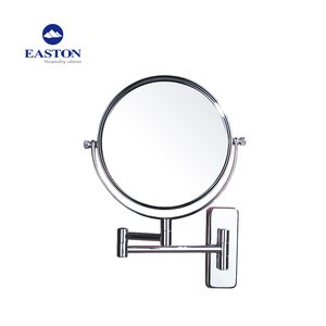 Hotel bathroom wallmounted double sided magnifying mirror ,wall mounted bathroom adjustable mirrors