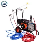 HW-H6000 gasoline powered heavy duty hydraulic piston pump airless paint sprayer