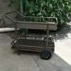 indoor/outdoorrattan furniture moving wicker hotel service trolley