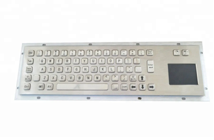 industrial metal computer keyboard with touchpad