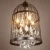 Import Industrial vintage bird cage chinese K9 crystal ceiling decorative fancy chandelier pendant lamp/lights for bedroom from China