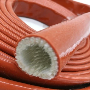 Insulation Silicone Fiberglass Sleeving for Cable Lines Protecting