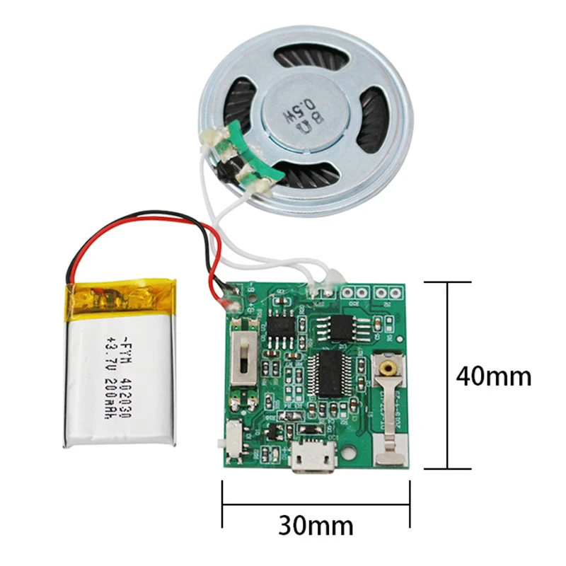 Intergrated recordable sound modules usb mp3 for greeting card