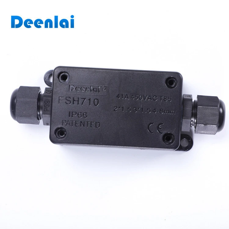 IP66 Plastic Two Way Small Outdoor Waterproof Electrical Junction Box for Underwater Lights