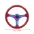Import JDM Racing Culture  Neo Chrome 350mm 14 Inch Car Volante Custom Wholesale Red Wood Grain Steering Wheel from China