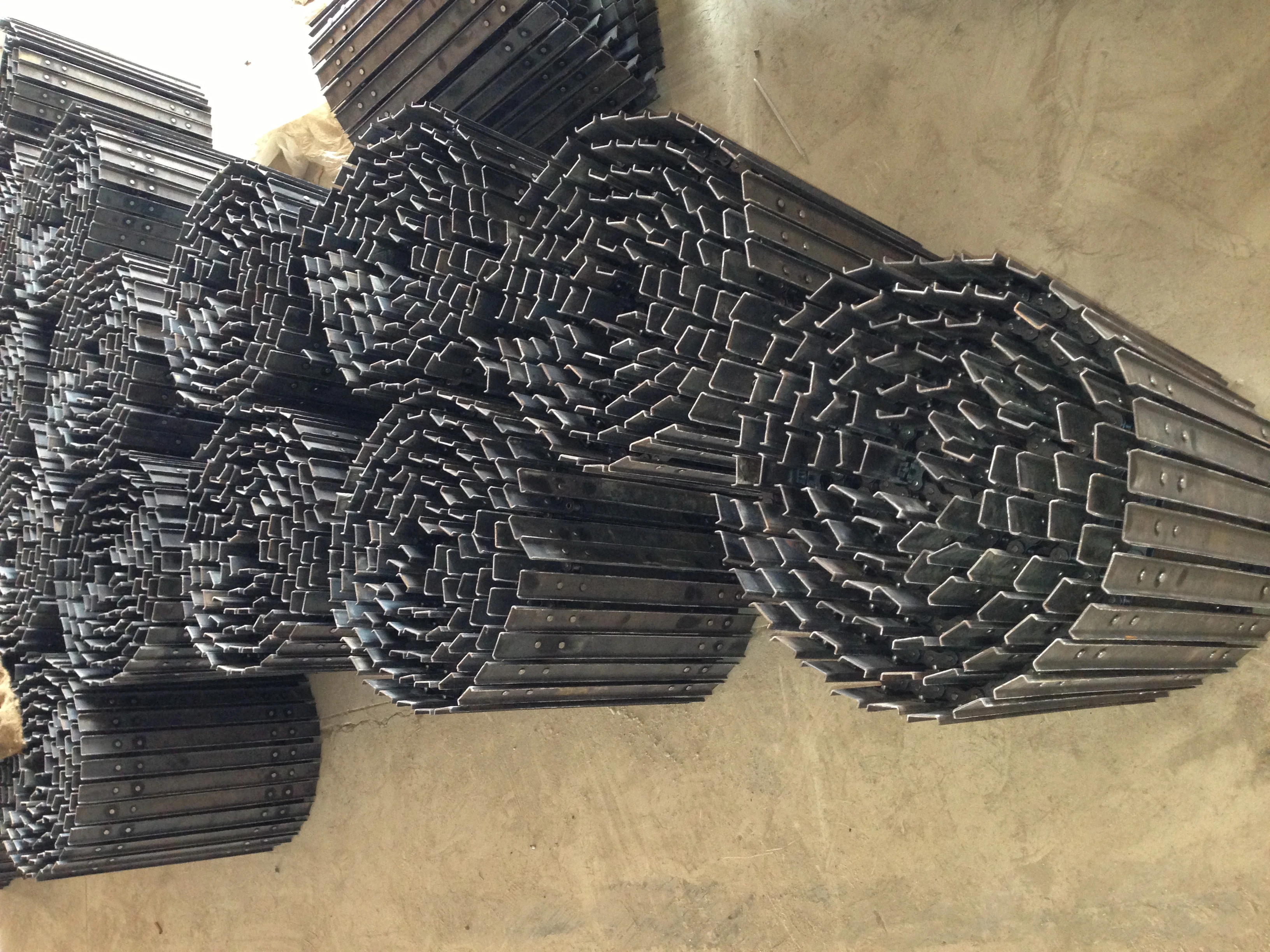 JIEXUN  stainless steel double compound chain driven flat balanced spiral wire weave conveyor mesh belt