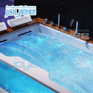 JOYEE  Acrylic 4 person Jacuzzi outdoor spa hot tub in backyard with bluetooth music funtion