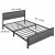 Kainice Wholesale European Bed Modern Easy Assembly Mattress Foundation Bed Iron Black Hotel Bed Frame Queen Size 60*82inch